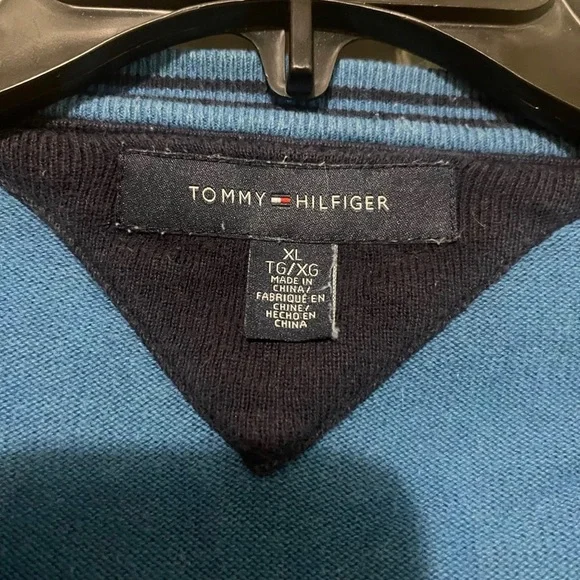 Tommy hilfiger V neck men’s‎ sweater sz XL - Picture 4 of 8